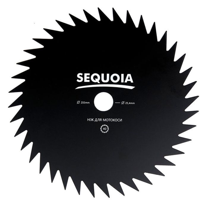 Нож для триммера SEQUOIA 40 зубов, 255 мм, 25.4 мм, толщина 1.6 мм (GB40T-255)