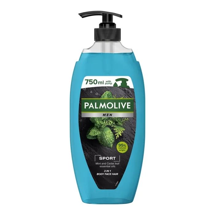 Гель для душа Palmolive Men Sport Эфирные масла мяты и листьев кедра 750 мл (8693495048712)