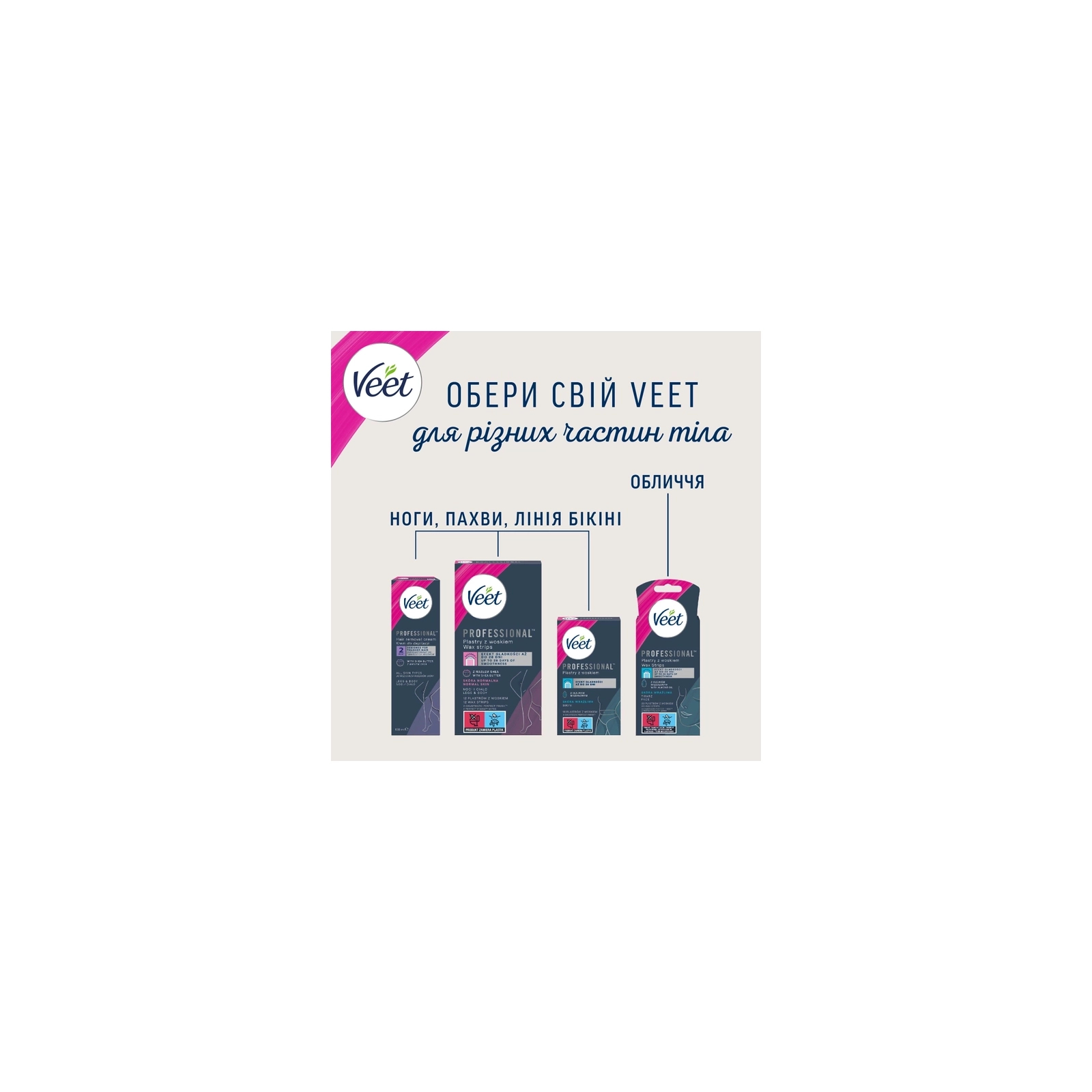 Восковые полоски Veet Professional для сухой кожи с Алоэ вера 12 шт. (8410104511340) изображение 7