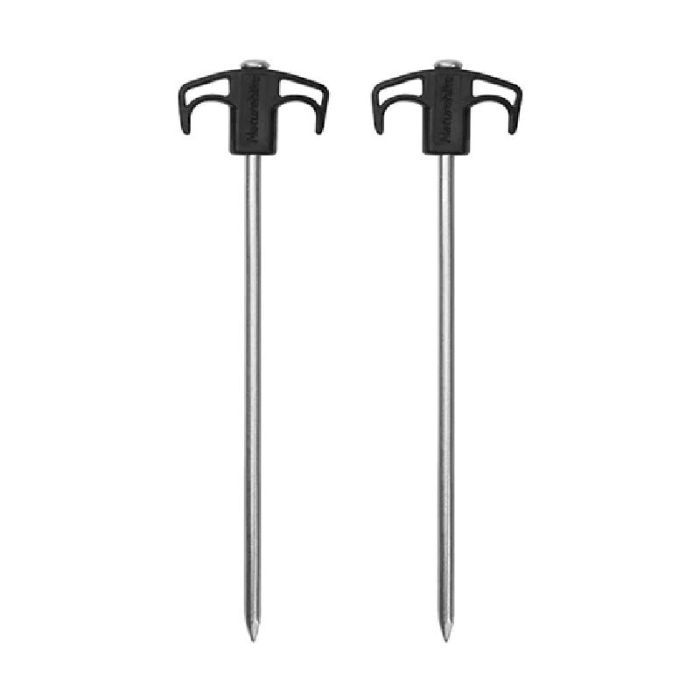 Комплект колышков Naturehike NH21YW133 25 см чорні 2 шт (6927595782675)