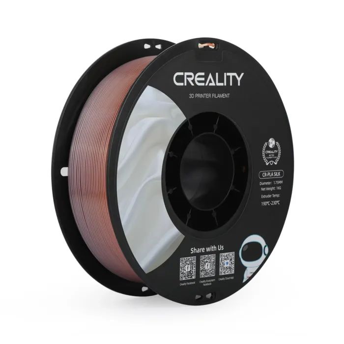 Пластик для 3D-принтера Creality PLA silky shine 1кг, 1.75мм, silver (3301120007)