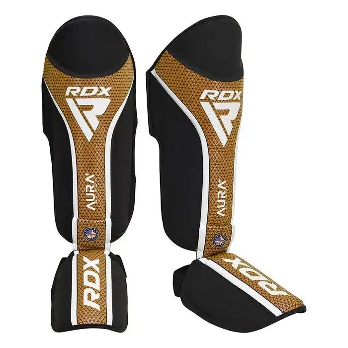 Защита голени и стопы RDX Shin Instep Aura Plus T-17 Black Golden M (SGR-T17BGL-M+)