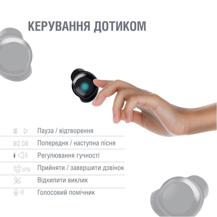 Наушники Piko TWS-MusicBox Black (1283126583414) изображение 3