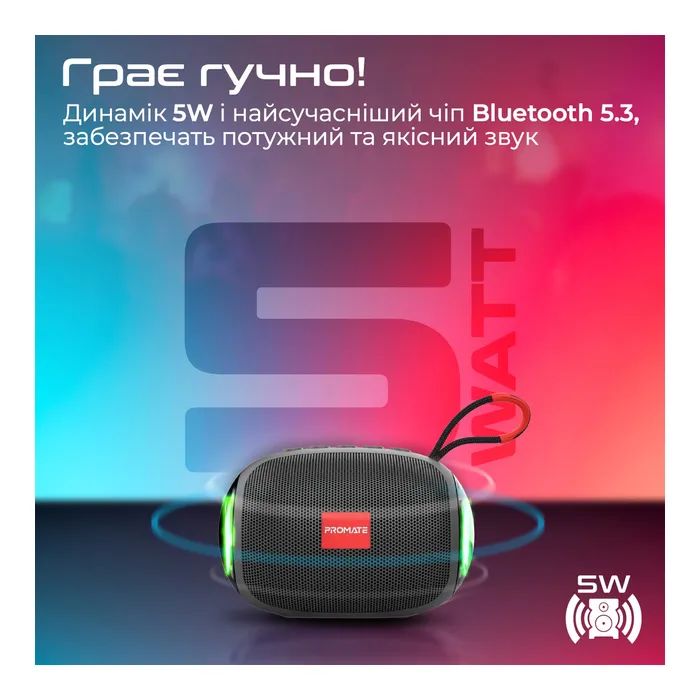 Акустична система Promate Capsule-3 Blue (capsule-3.blue) зображення 3
