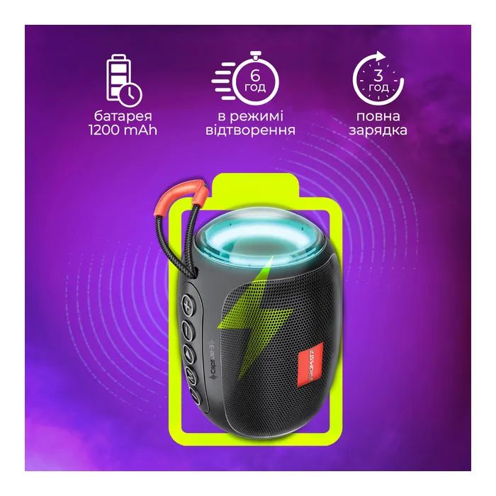 Акустична система Promate Capsule-3 Blue (capsule-3.blue) зображення 5