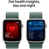 Смарт-годинник Apple Watch SE 2024 GPS 44mm Starlight Aluminium Case with Lake Green Sport Loop (MXEW3QH/A) зображення 5