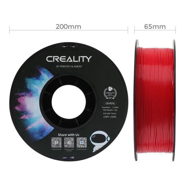 Пластик для 3D-принтера Creality PETG 1.75мм, white, 4x1кг (3301030085) изображение 6