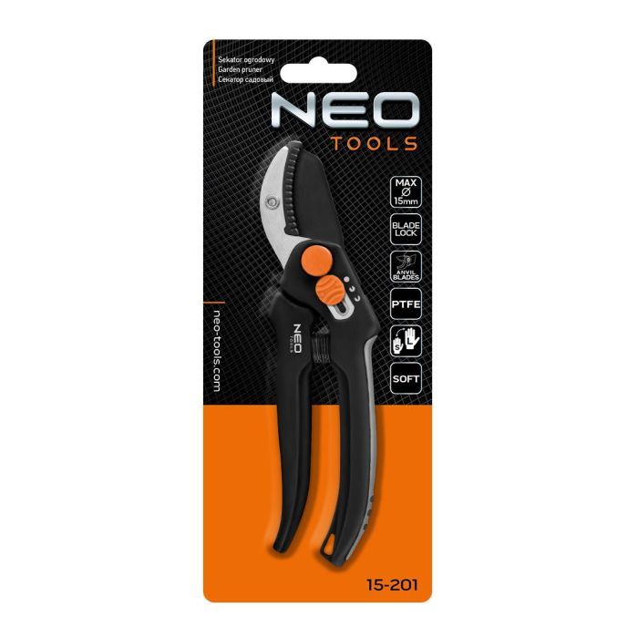 Секатор Neo Tools контактний, d різу 15мм, 185мм, 169г (15-201) зображення 10