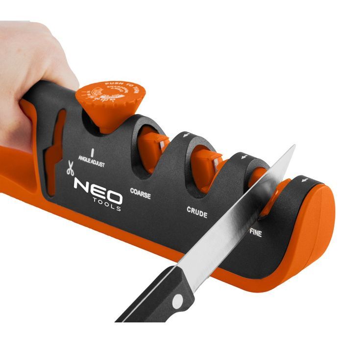 Точилка для ножей Neo Tools 3 етапи заточування, алмаз, карбід вольфраму та кераміка, (56-050) изображение 2