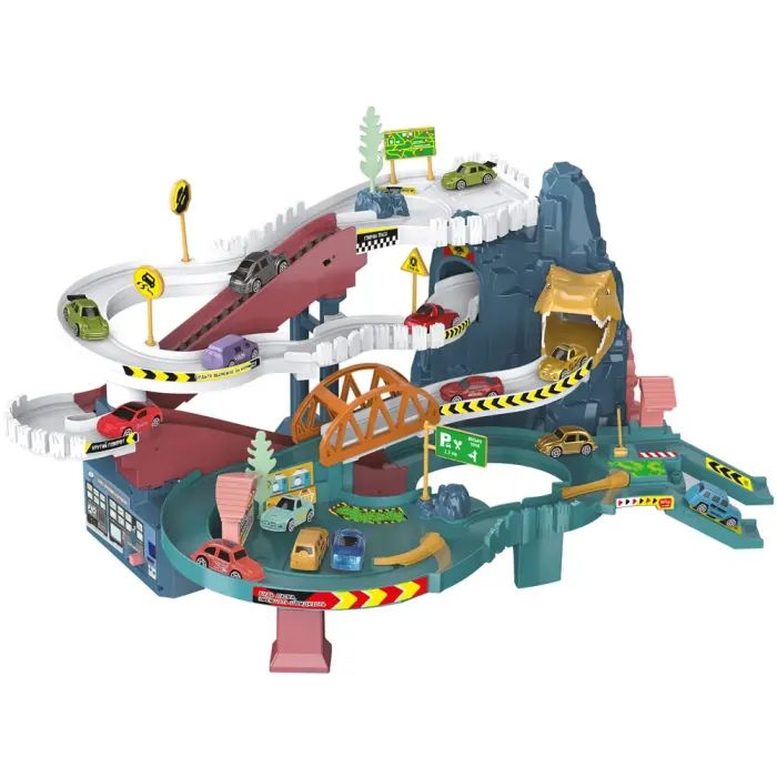 Игровой набор ZIPP Toys Dino автотрек-серпантин электрический, 6 машинок (5501A)