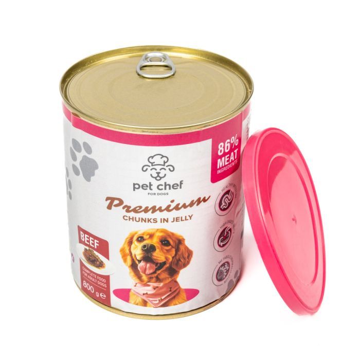 Вологий корм для собак Pet Chef З яловичиною 800 г (4820255193632) зображення 3