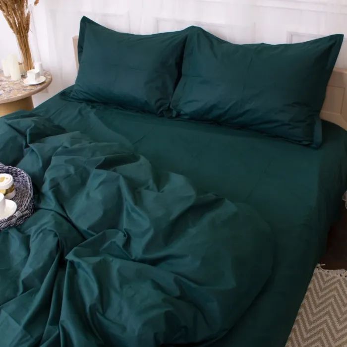 Постільна білизна MirSon Poplin Line 091 Emerald 110x140 (2200006277408) зображення 2