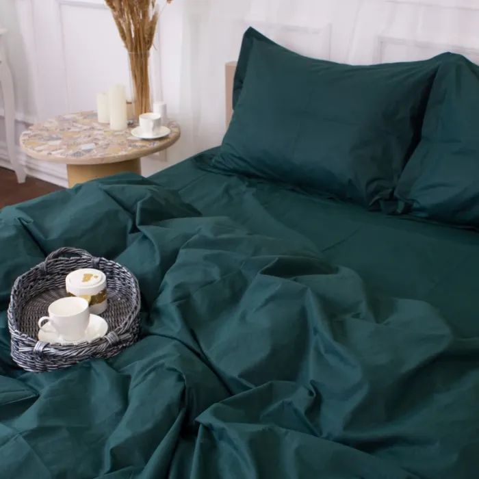 Постільна білизна MirSon Poplin Line 091 Emerald 110x140 (2200006277408) зображення 3