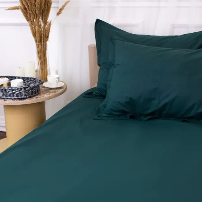 Постільна білизна MirSon Poplin Line 091 Emerald 110x140 (2200006277408) зображення 4