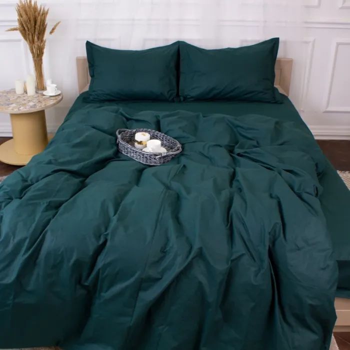Постільна білизна MirSon Poplin Line 091 Emerald 110x140 (2200006277408) зображення 5