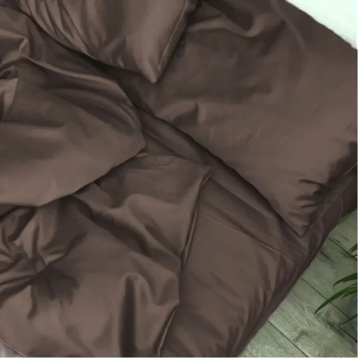 Постільна білизна MirSon Light brown Варена бавовна 200х220 (2200007885282) зображення 2