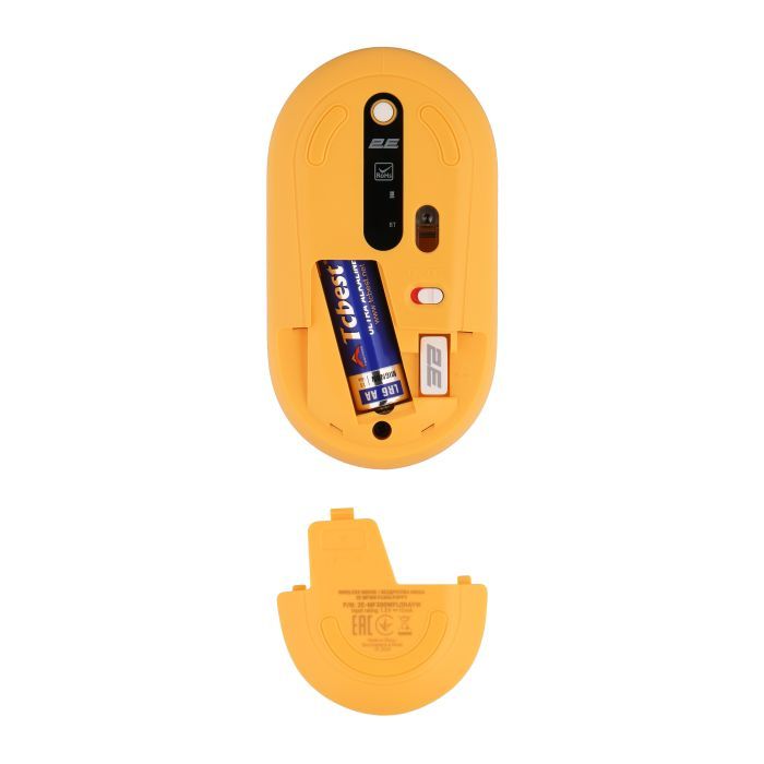 Мишка 2E MF300 FLORAPOPPY Silent Silent Wireless/Bluetooth Yellow (2E-MF300WFLORAYW) зображення 3