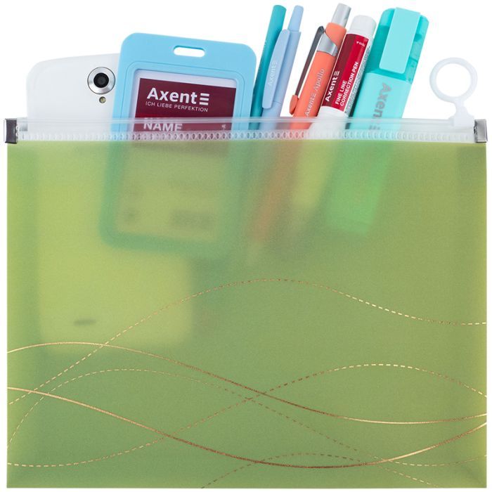 Папка на молнии Axent zip-lock А5 Waves-1 (1498-40-A) изображение 3