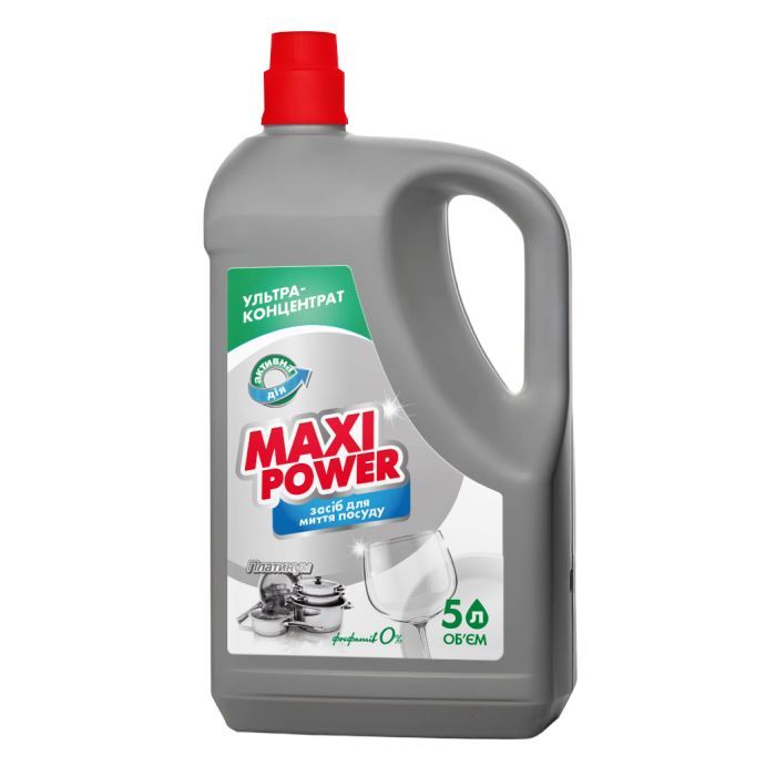 Средство для ручного мытья посуды Maxi Power Платинум 5 л (4823098415466)