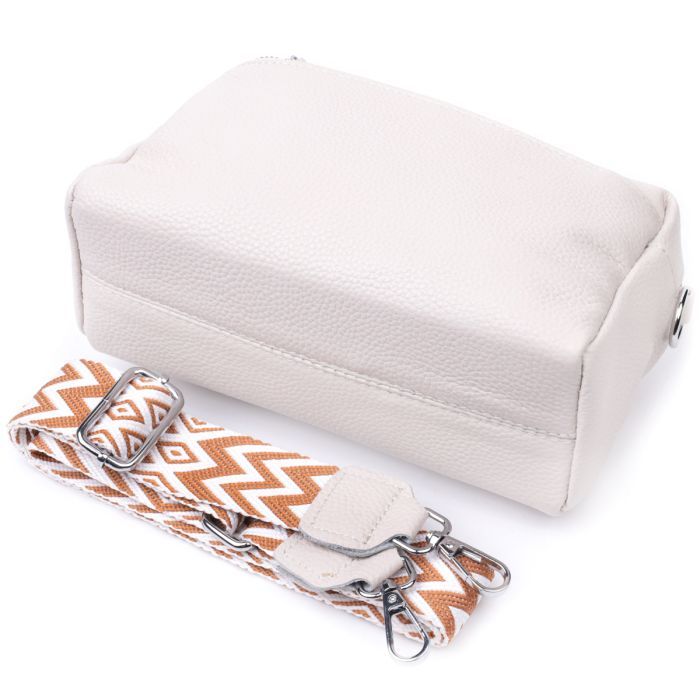 Сумка Vintage Женская кожаная Белая (22653) изображение 7