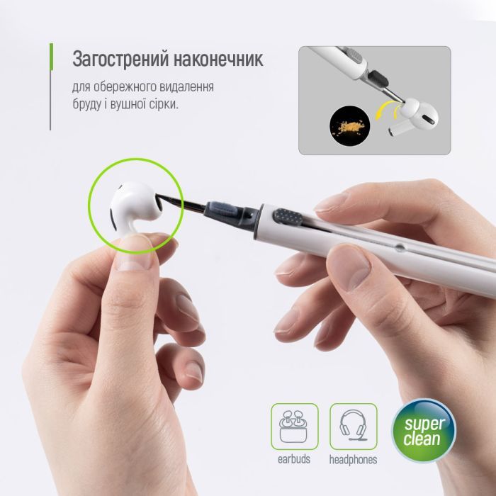 Універсальний чистячий набір ColorWay Cleaning Pen, for Earphones, 3 in 1 (CW-1131) зображення 8