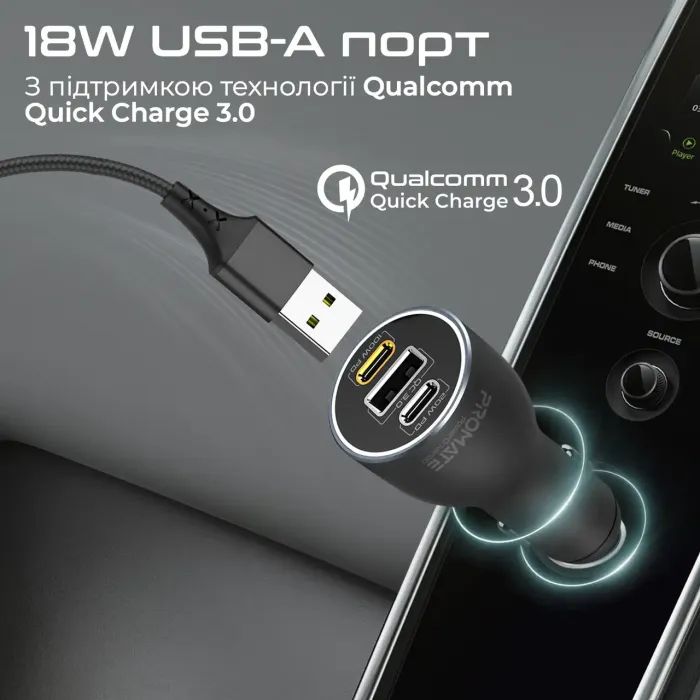 Зарядное устройство Promate powerdrive-120.black изображение 5