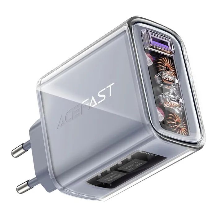 Зарядное устройство Acefast 3xUSB 65W (2xUSB-C+USB-A) Gan A45 Fast Charger Mountain mist (6974316282099)