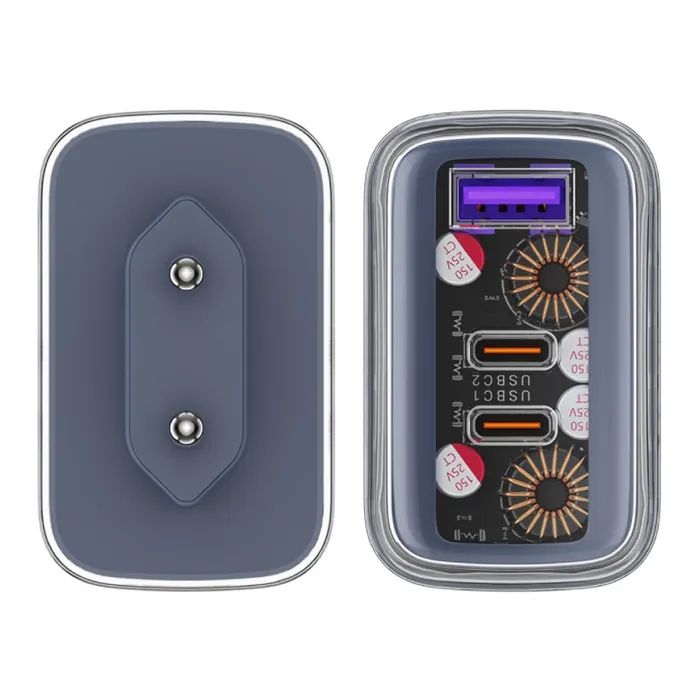 Зарядное устройство Acefast 3xUSB 65W (2xUSB-C+USB-A) Gan A45 Fast Charger Mountain mist (6974316282099) изображение 5