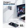 Зарядное устройство Acefast 3xUSB 65W (2xUSB-C+USB-A) Gan A45 Fast Charger Mountain mist (6974316282099) изображение 7