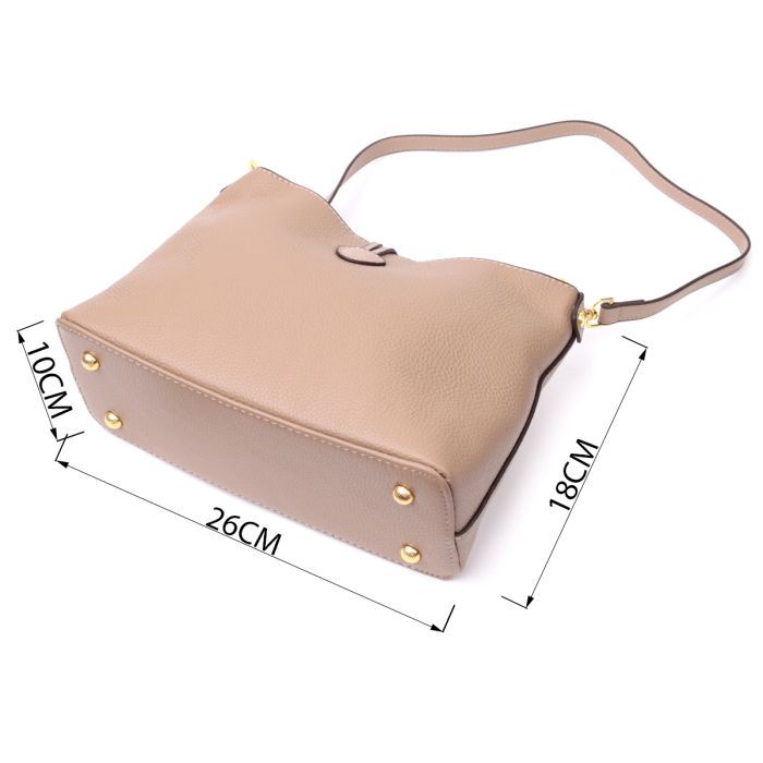 Сумка Vintage З натуральної шкіри Бежева (22320) зображення 3