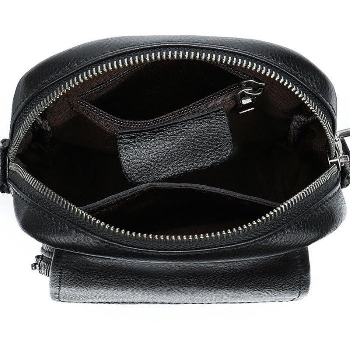 Сумка Vintage Кожаная флотар Черная (14943) изображение 5