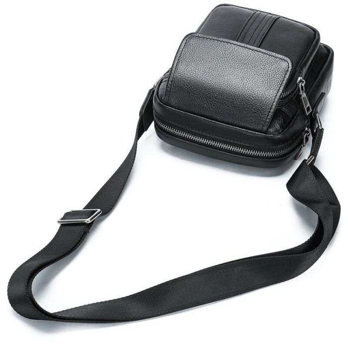 Сумка Vintage Кожаная флотар Черная (14943) изображение 9