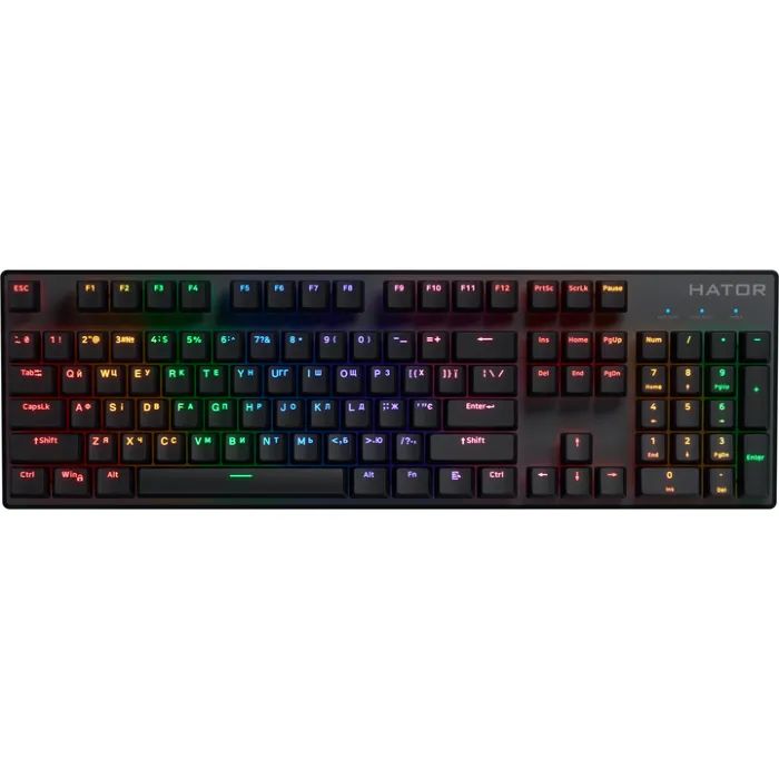Клавиатура Hator Icefall Mecha Rainbow Wireless/USB Black (HTK204UA)