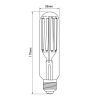 Лампочка Videx LED Filament T38F 24W E27 5000K (VL-T38F-24275) зображення 2