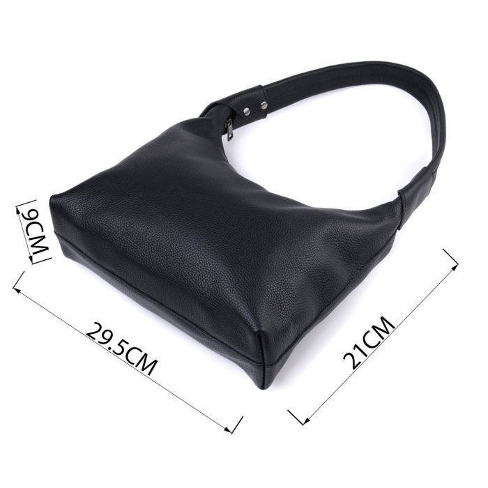 Сумка Shvigel Из натуральной кожи флотар Черная (22827) изображение 3