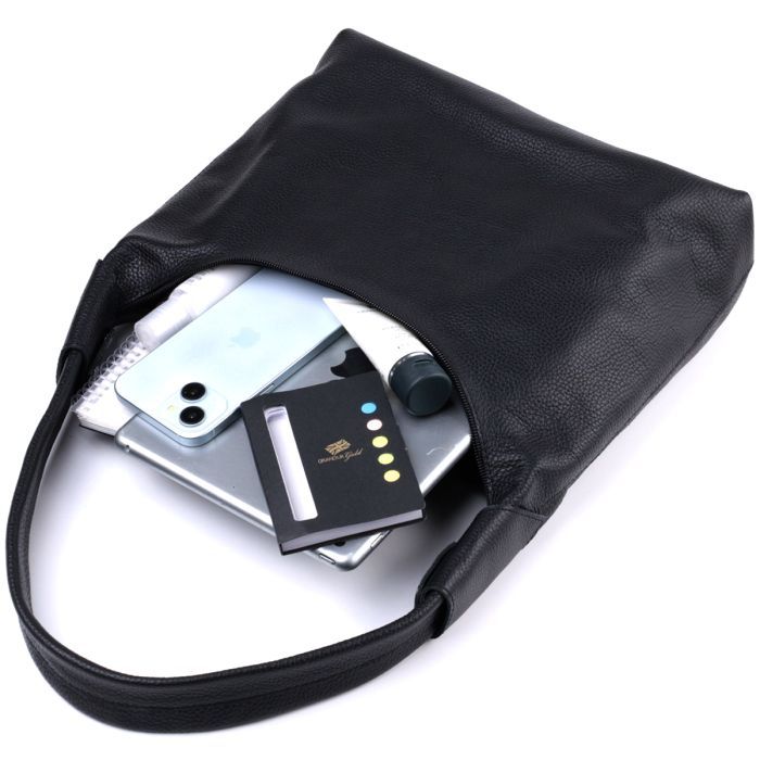 Сумка Shvigel Из натуральной кожи флотар Черная (22827) изображение 8