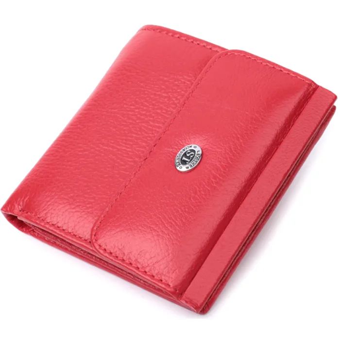 Портмоне ST Leather З натуральної шкіри Червоне (22723)
