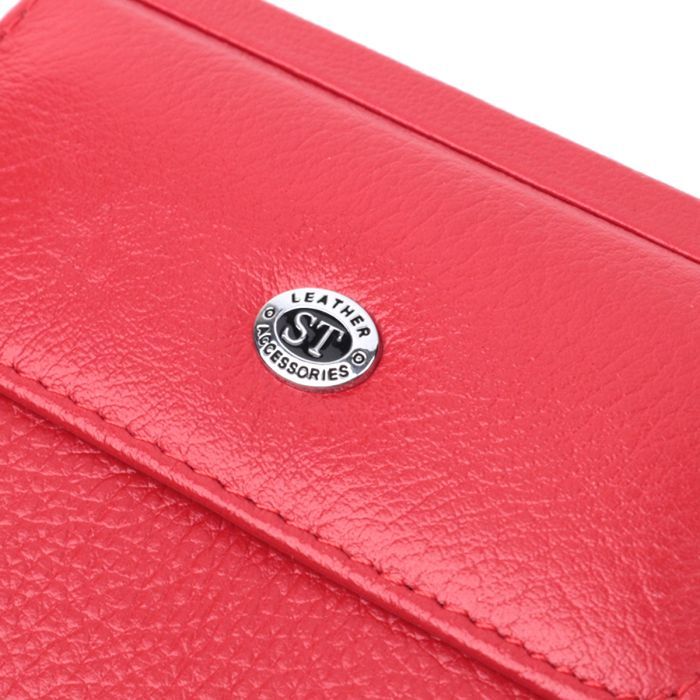 Портмоне ST Leather З натуральної шкіри Червоне (22723) зображення 6