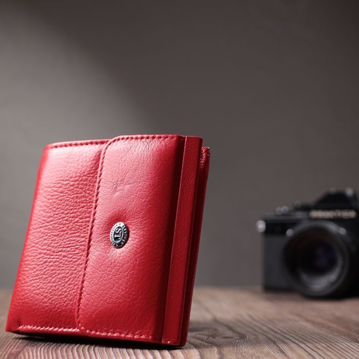Портмоне ST Leather З натуральної шкіри Червоне (22723) зображення 9