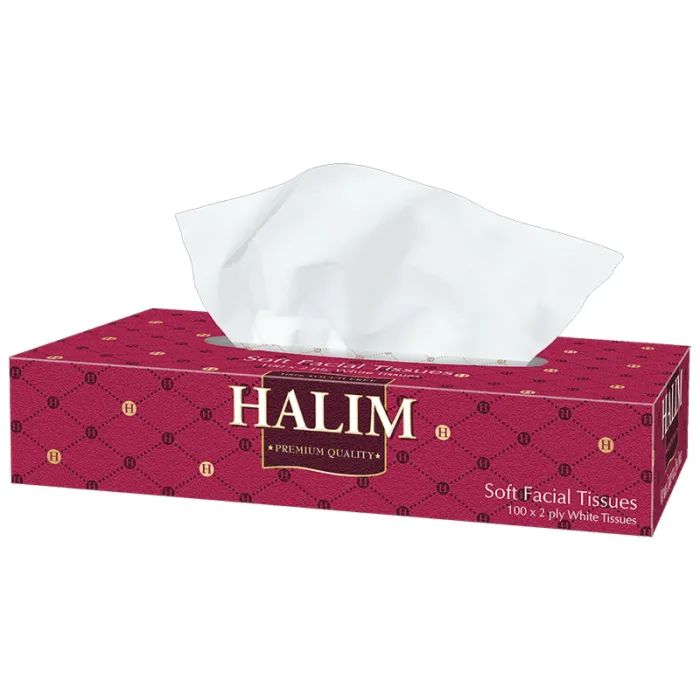 Салфетки косметические Halim 2 слоя 100 шт. (5904825069707)