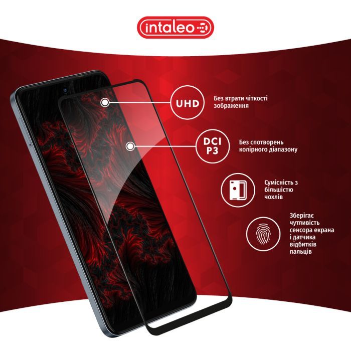 Скло захисне Intaleo Full Glue Tecno Spark 20C Black (1283126589065) зображення 4