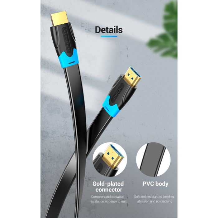 Кабель мультимедийный HDMI M to HDMI M 1.5m black Vention (AAKBG) изображение 11