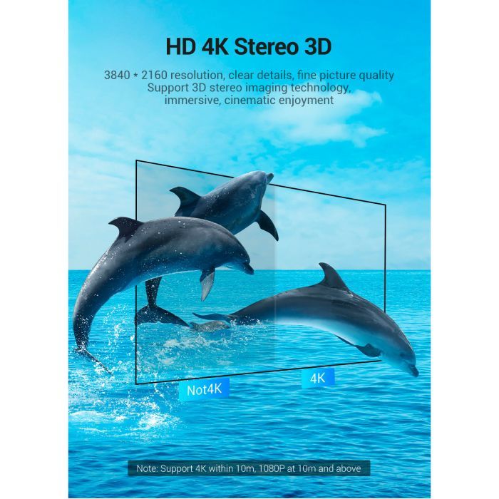 Кабель мультимедийный HDMI M to HDMI M 1.5m black Vention (AAKBG) изображение 5