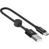 Дата кабель USB 2.0 AM to USB-C 0.25m 3A nylon X35 black HOCO (6931474707451) изображение 2