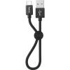 Дата кабель USB 2.0 AM to USB-C 0.25m 3A nylon X35 black HOCO (6931474707451)