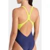 Купальник Arena Breath Swimsuit V Back Lb 008330-760 чорний, жовтий, зелений, синій 38 (3468337422044) зображення 4