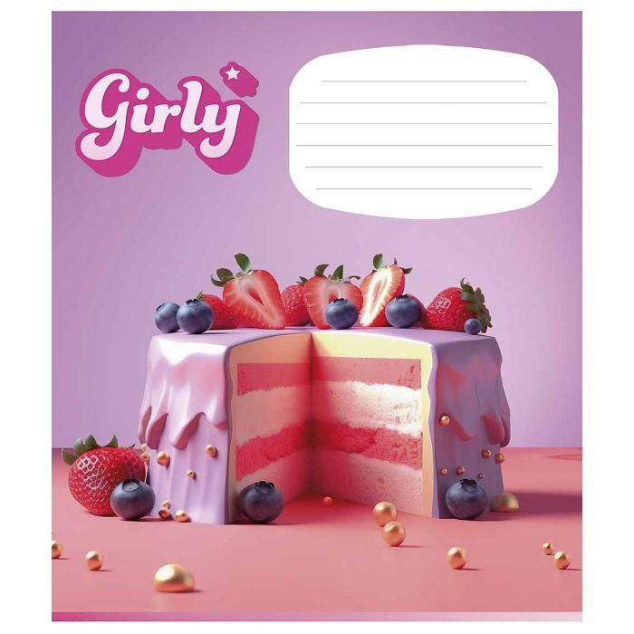 Тетрадь Школярик Girly 12 листов линия (012-3330L)