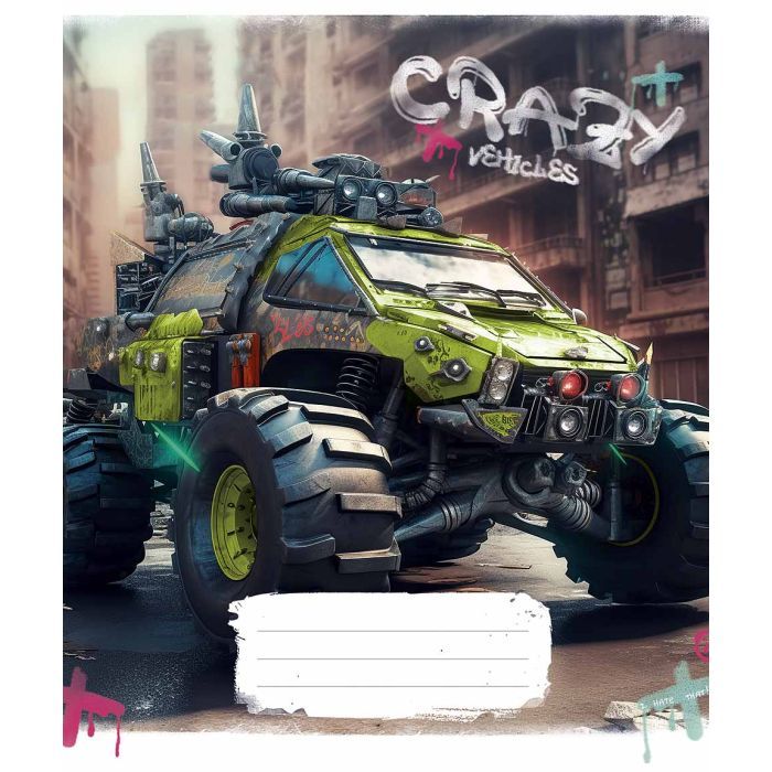Тетрадь Школярик Monster trucks 48 листов линия (048-3283L)