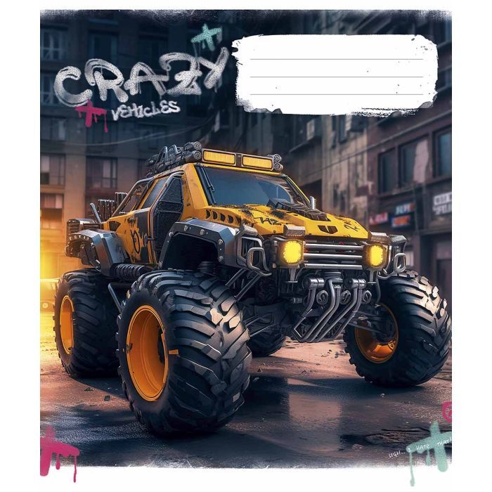 Тетрадь Школярик Monster trucks 48 листов линия (048-3283L) изображение 3