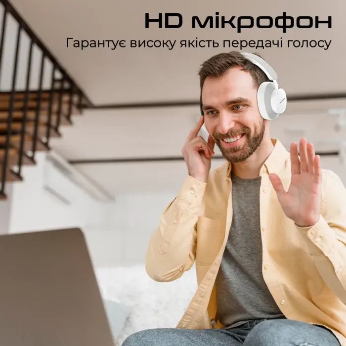 Навушники Promate Takt White (takt.white) зображення 8